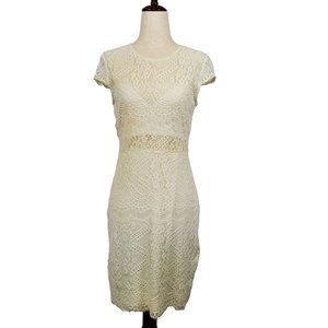 You Are Not Alone Womens Dress sz L Juniors lace bodycon knee length
